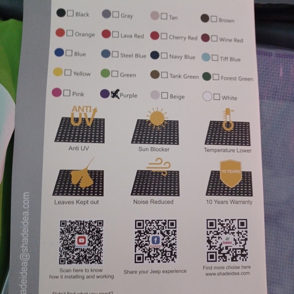 JT combo Sunshade NEW purple - Picture 7 of 8